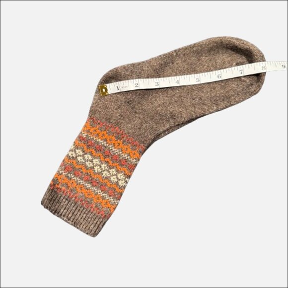 Unbranded Brown Knit Fair Isle Socks Stocking Stuffer - Picture 3 of 5